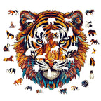 Whimsical Wooden Jigsaw Puzzle - Brave Tiger - pickApuzzle