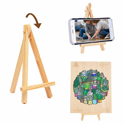 Whimsical Wooden Jigsaw Puzzle - SUCCULENT PLANT - pickApuzzle