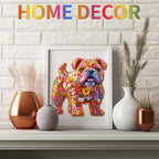 Whimsical Wooden Jigsaw Puzzle- Flower Dog