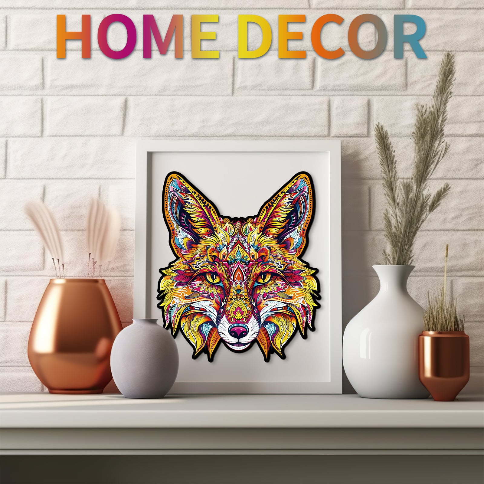 Whimsical Wooden Jigsaw Puzzle- Fiery Fox
