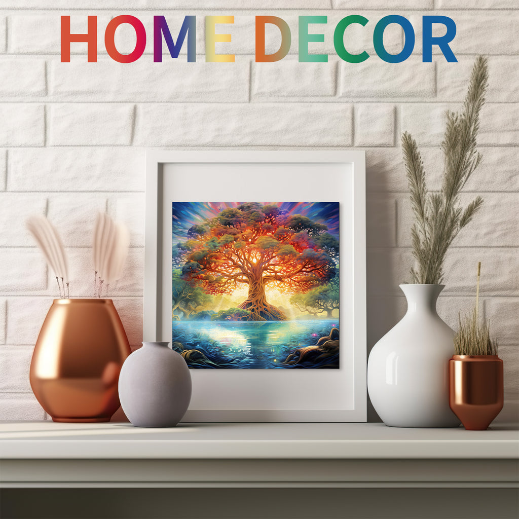 Whimsical Wooden Jigsaw Puzzle-  Twilight Divine Tree
