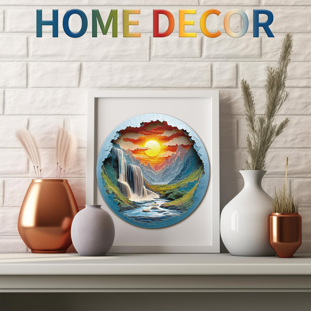 Whimsical Wooden Jigsaw Puzzle- Beautiful Gorge