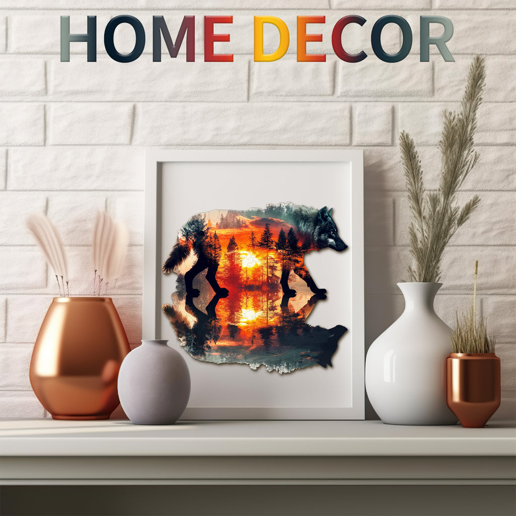 Engaging Wooden Jigsaw Puzzle-WOLF