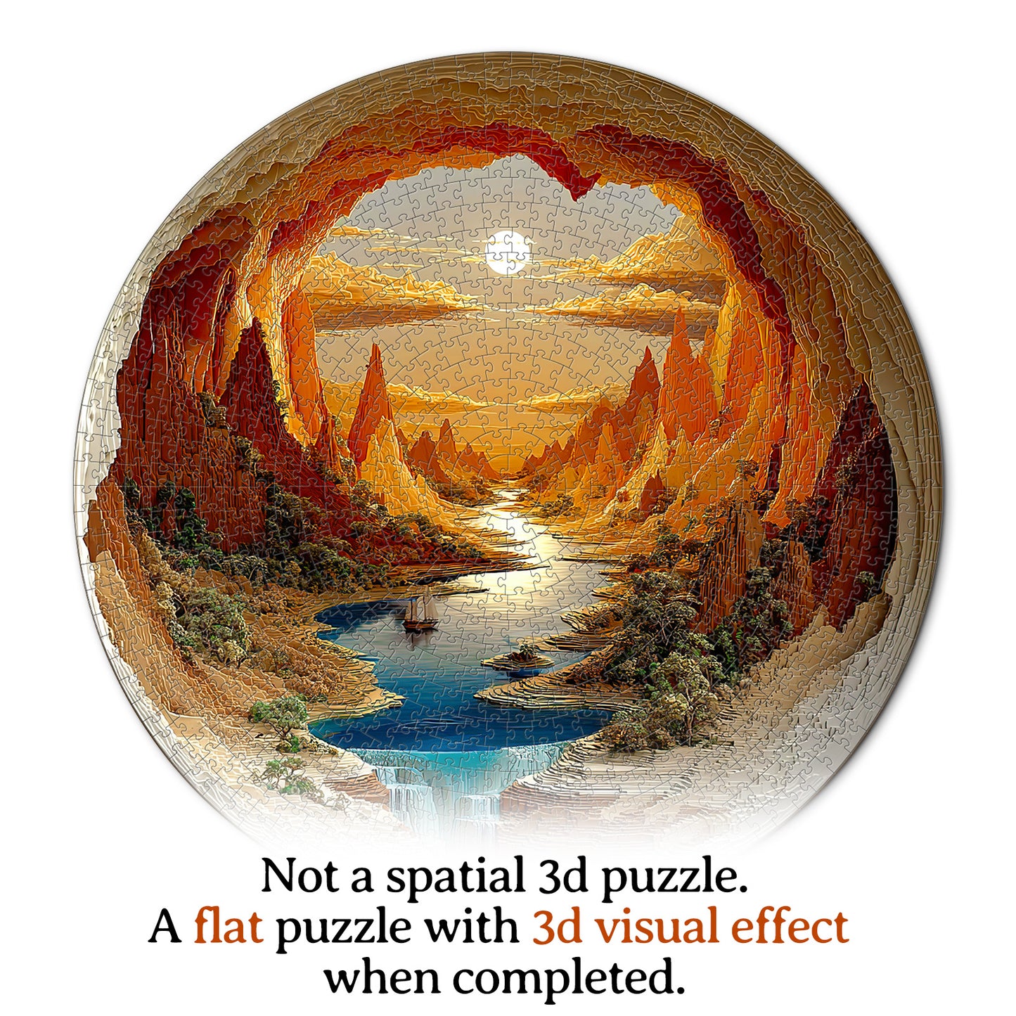 The Sunlit Hollow 1000-Piece Cardboard Jigsaw Puzzle