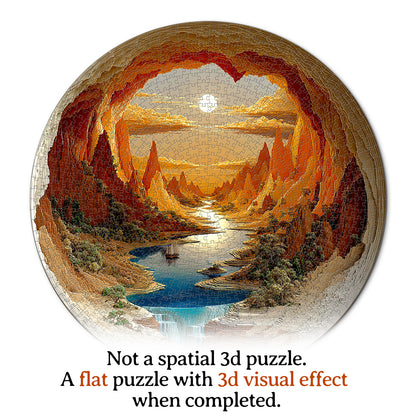 The Sunlit Hollow 1000-Piece Cardboard Jigsaw Puzzle