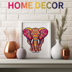 Whimsical Wooden Jigsaw Puzzle- Mandala Elephant
