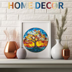 Whimsical Wooden Jigsaw Puzzle- Colorful Glass Tree