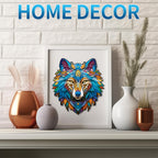 Whimsical Wooden Jigsaw Puzzle-Majestic Wolf