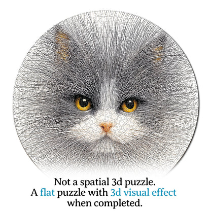 Line Cat 1000-Piece Cardboard Jigsaw Puzzle