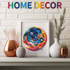 Whimsical Wooden Jigsaw Puzzle-  Colorful Universe