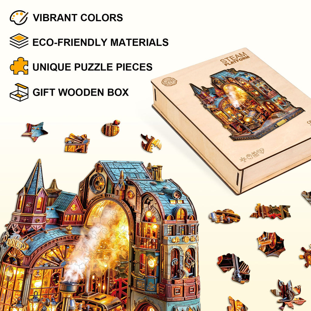 Whimsical Wooden Jigsaw Puzzle- Steam platform