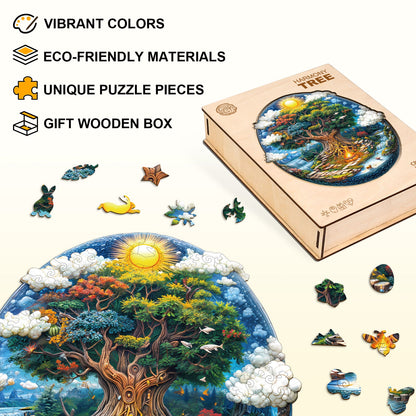 Launiges Holzpuzzle - Harmoniebaum