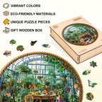Ausgefallenes Holzpuzzle – Botanischer Garten