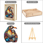 Whimsical Wooden Jigsaw Puzzle - PENGUIN FAMILY - pickApuzzle