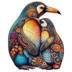Whimsical Wooden Jigsaw Puzzle - PENGUIN FAMILY - pickApuzzle