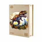 Whimsical Wooden Jigsaw Puzzle - T - rex - pickApuzzle
