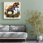 Whimsical Wooden Jigsaw Puzzle - T - rex - pickApuzzle