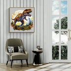 Whimsical Wooden Jigsaw Puzzle - T - rex - pickApuzzle