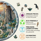 Whimsical Wooden Jigsaw Puzzle- 3d vision Inside The Cave-2