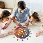 Whimsical Wooden Jigsaw Puzzle- Mandala