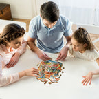 Whimsical Wooden Jigsaw Puzzle- Colorful Palace