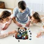 Whimsical Wooden Jigsaw Puzzle- Cute panda