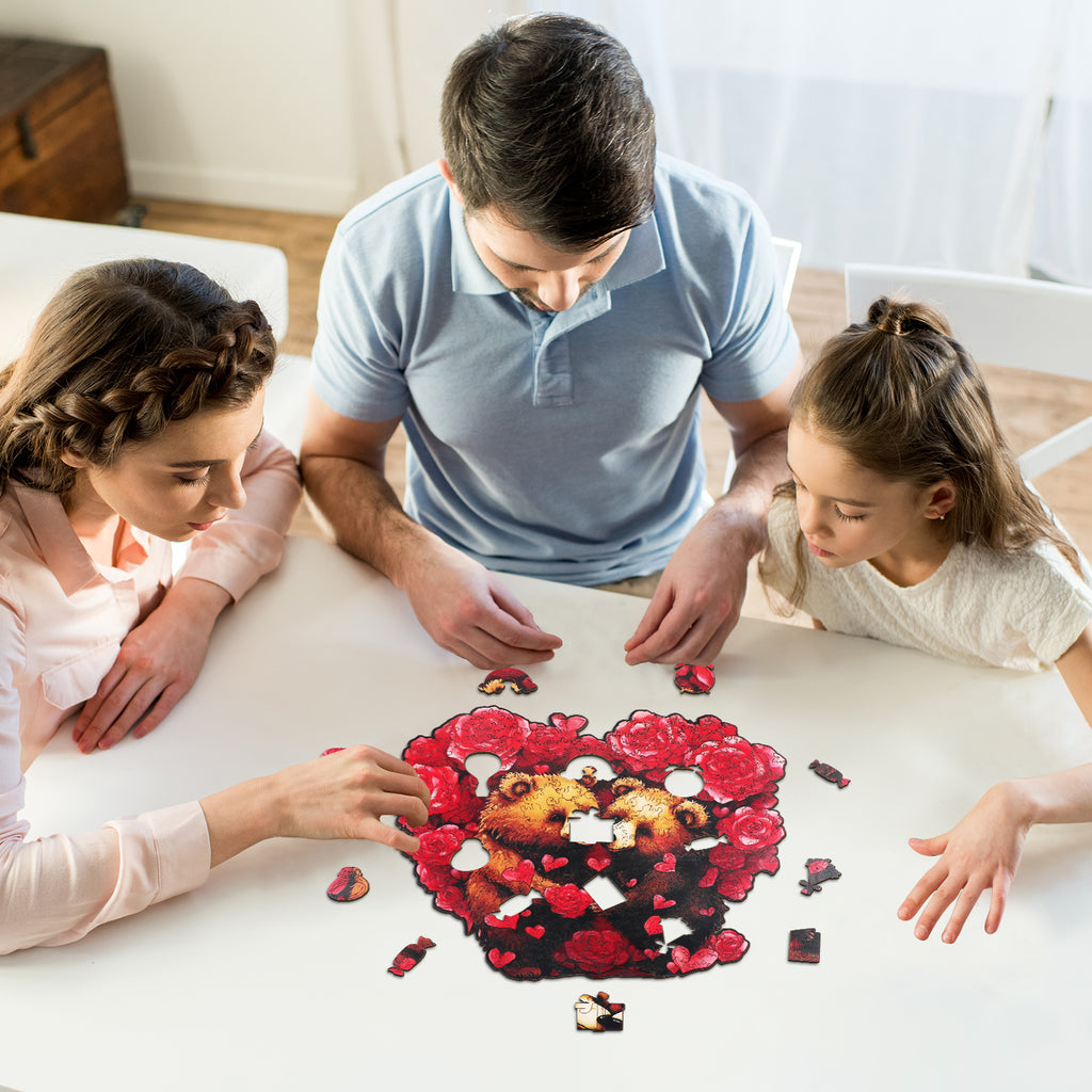 Whimsical Wooden Jigsaw Puzzle- Eternal Embrace