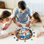 Whimsical Wooden Jigsaw Puzzle- Christmas House