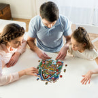 Whimsical Wooden Jigsaw Puzzle-  Christmas Grocery Store