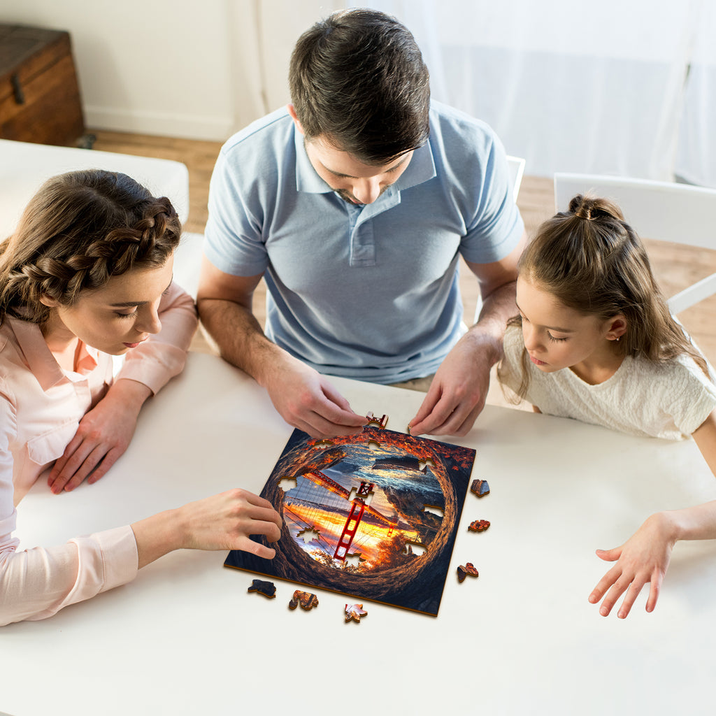 Puzzle en bois fantaisie - Pont du Golden Gate