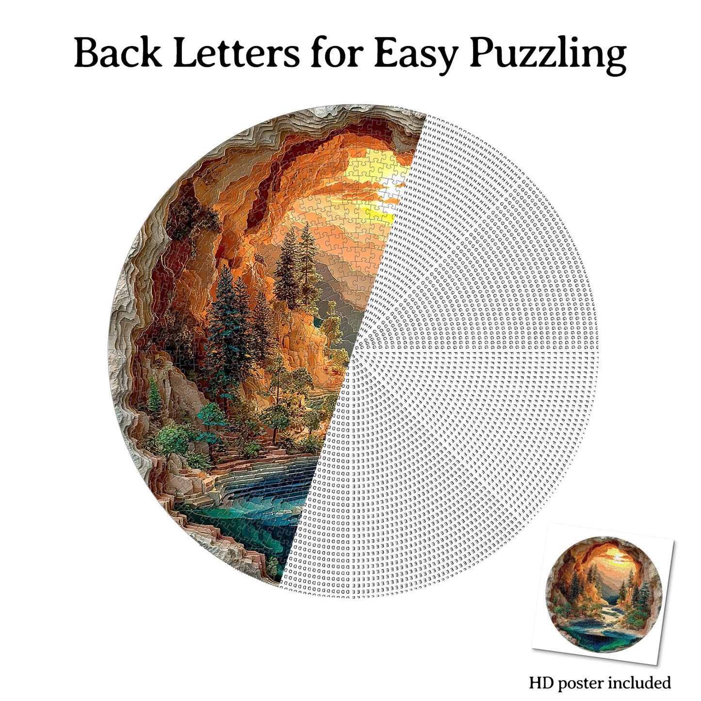 Sunlit Hidden Valley 1000-Piece Cardboard Jigsaw Puzzle