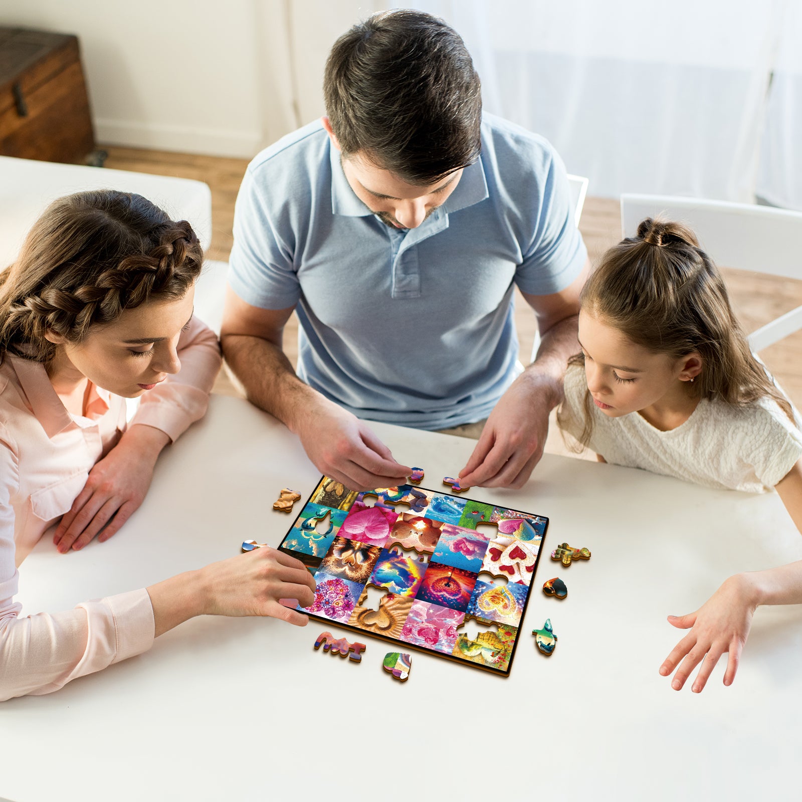 Whimsical Wooden Jigsaw Puzzle- Love is Everywhere