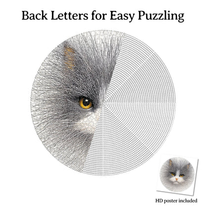 Line Cat 1000-Piece Cardboard Jigsaw Puzzle