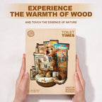 Whimsical Wooden Jigsaw Puzzle- Toilet Times