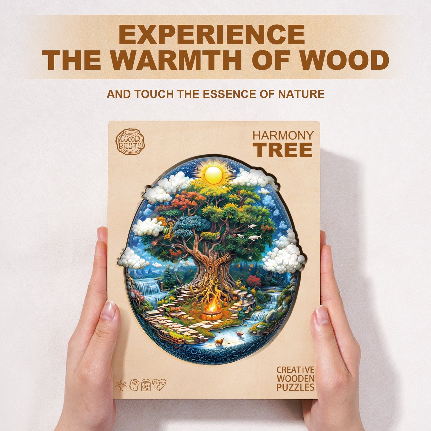 Launiges Holzpuzzle - Harmoniebaum