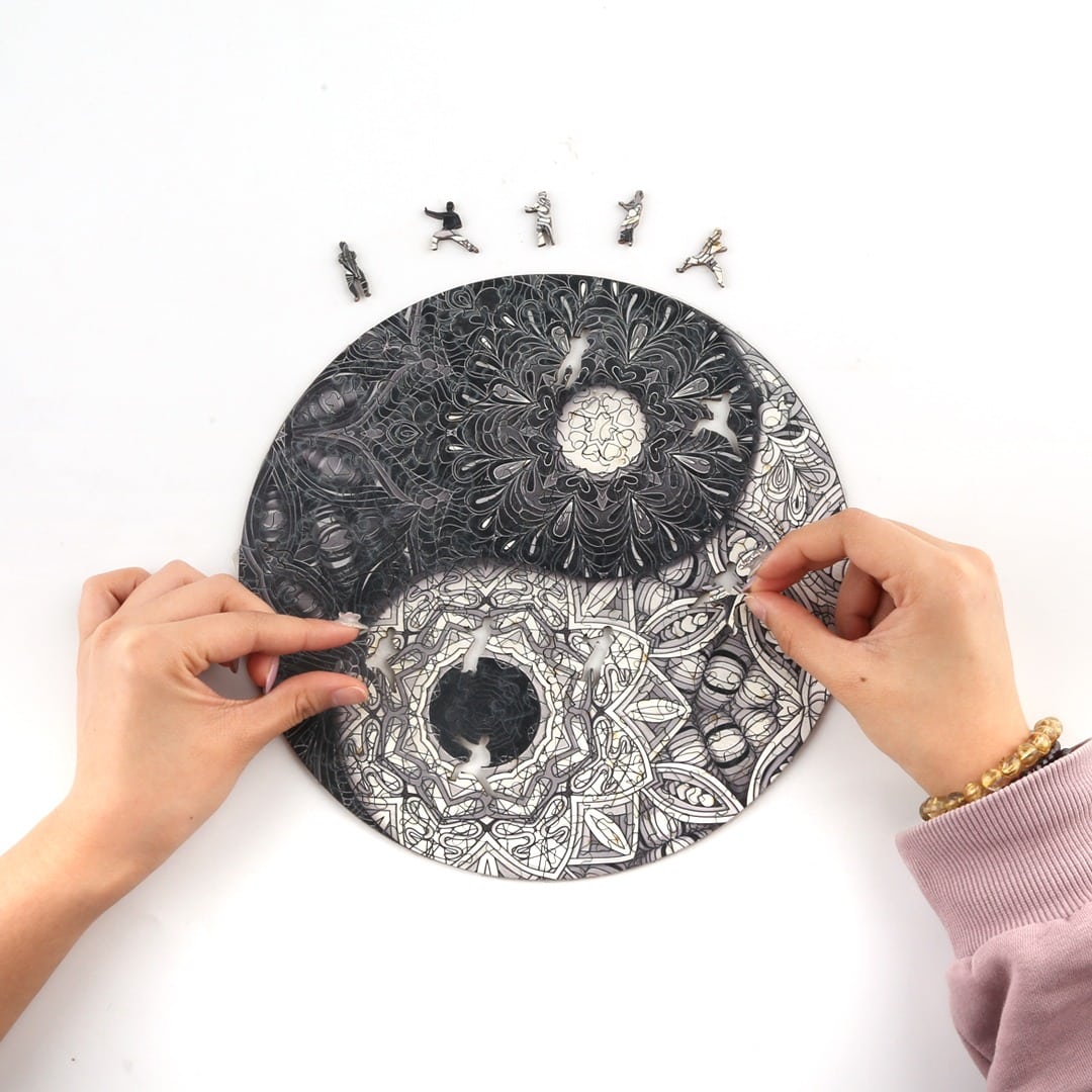 Whimsical Wooden Jigsaw Puzzle - YIN YANG - pickApuzzle