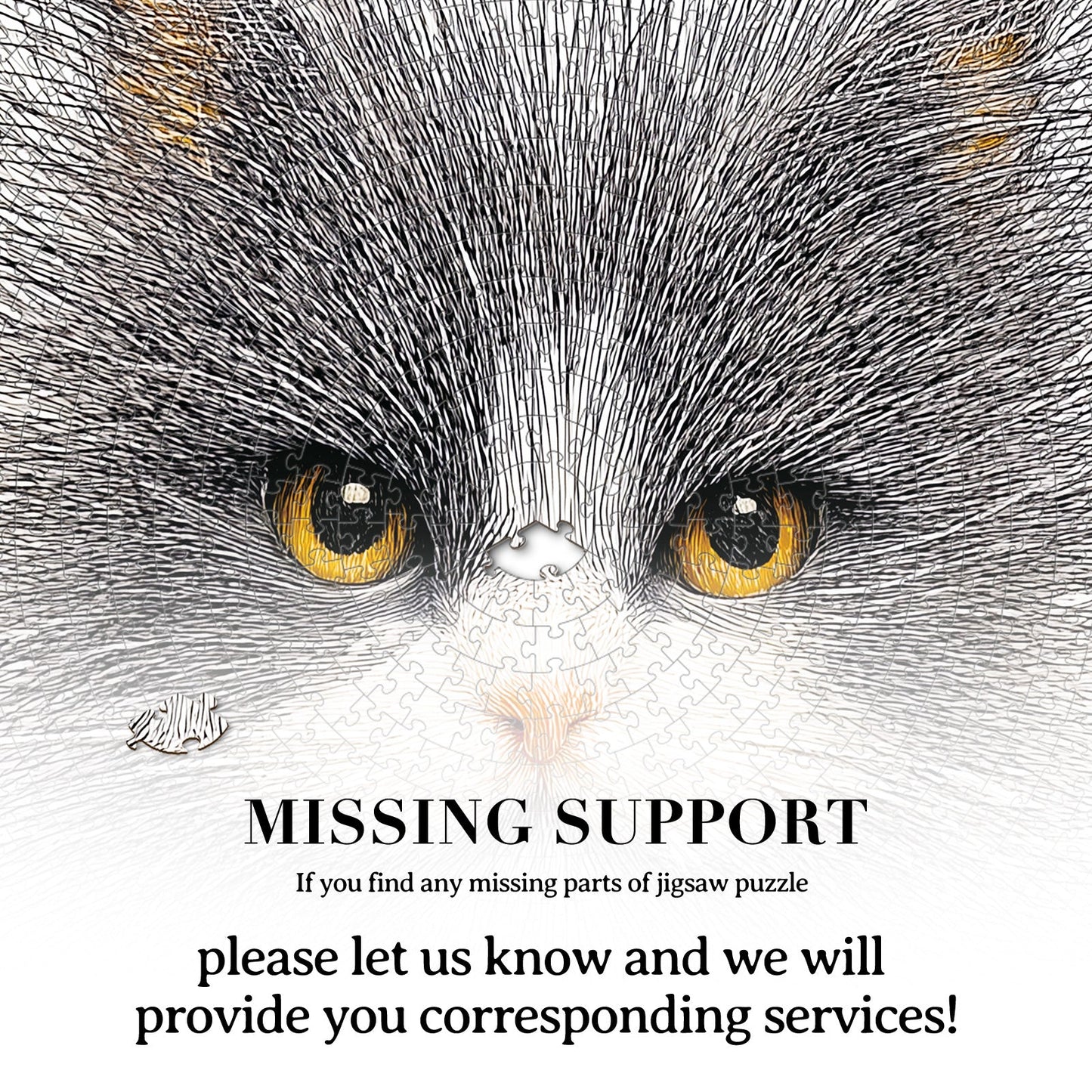 Line Cat 1000-Piece Cardboard Jigsaw Puzzle