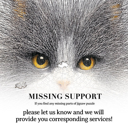 Line Cat 1000-Piece Cardboard Jigsaw Puzzle