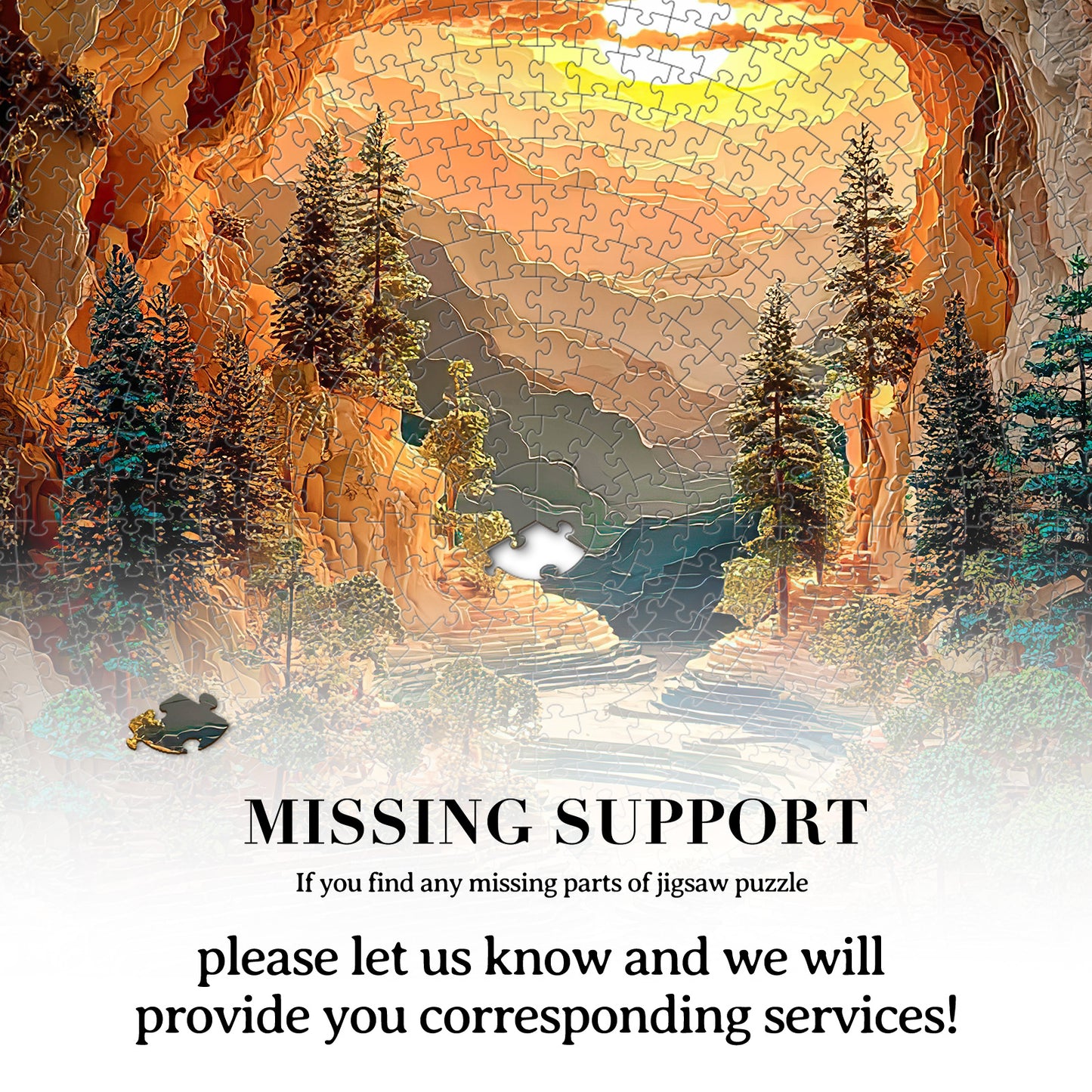 Sunlit Hidden Valley 1000-Piece Cardboard Jigsaw Puzzle