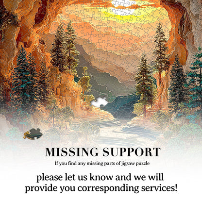 Sunlit Hidden Valley 1000-Piece Cardboard Jigsaw Puzzle