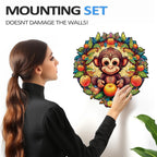 Whimsical Wooden Jigsaw Puzzle-happy monkey
