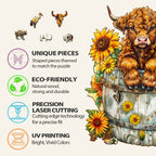 Whimsical Wooden Jigsaw Puzzle- Sunflower Pasture-2