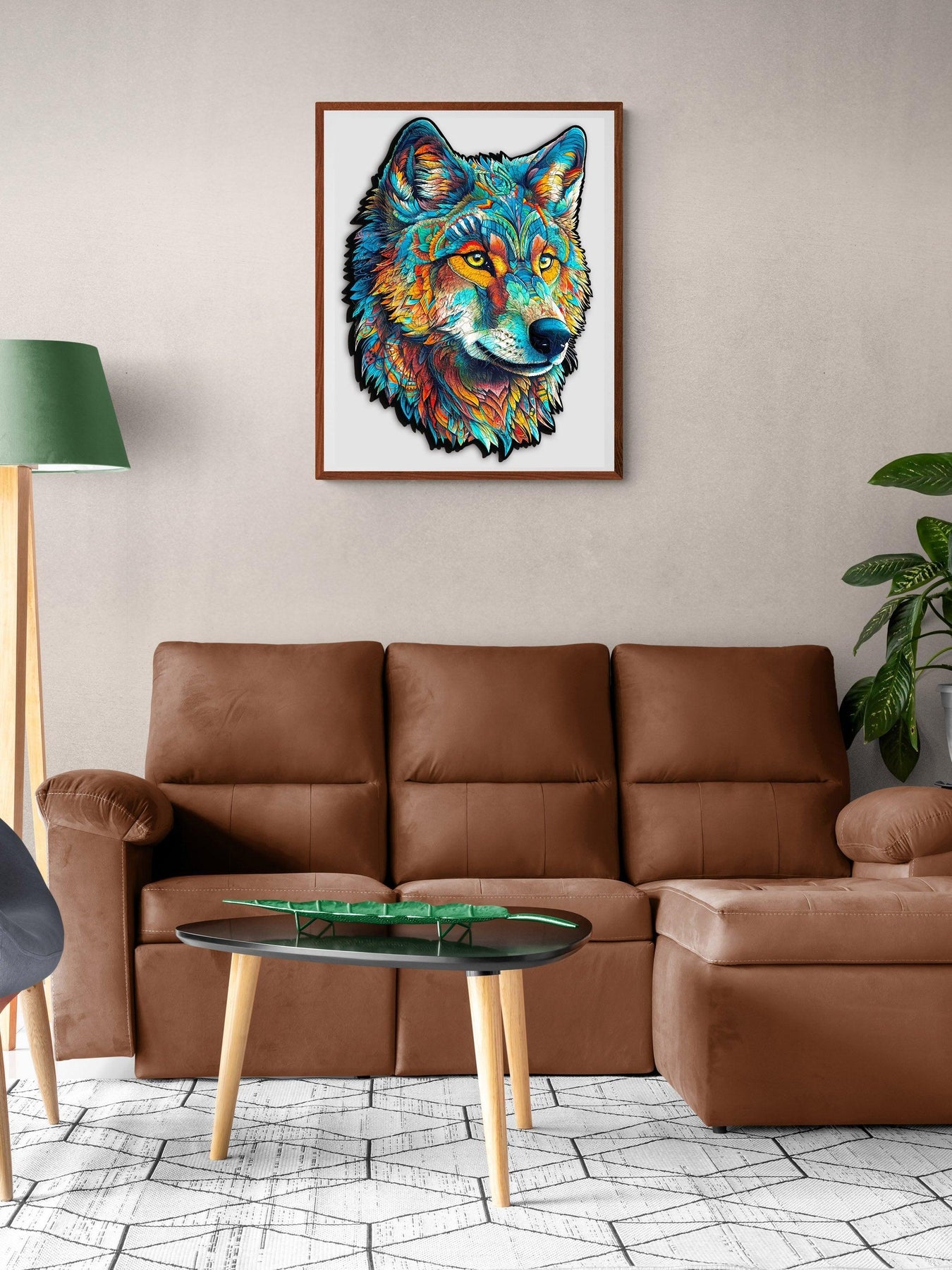 Skurriles Holzpuzzle – Furchtloser Wolf