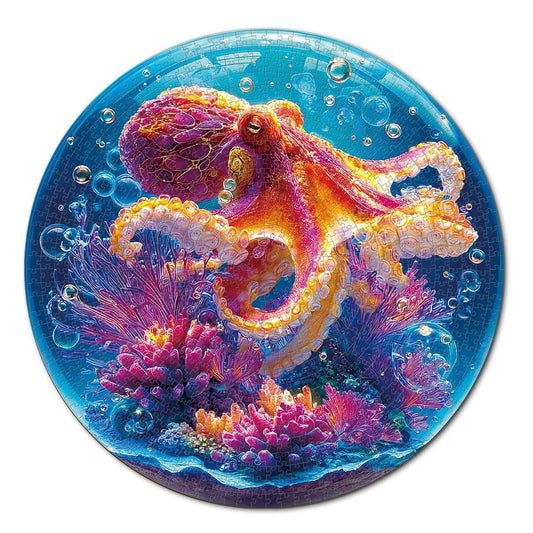 Artistic 1000 - Piece Cardboard Jigsaw Puzzle - Deep Sea Octopus - KAAYEE Puzzle