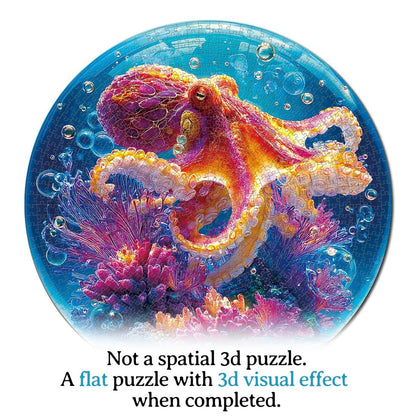 Artistic 1000 - Piece Cardboard Jigsaw Puzzle - Deep Sea Octopus - KAAYEE Puzzle