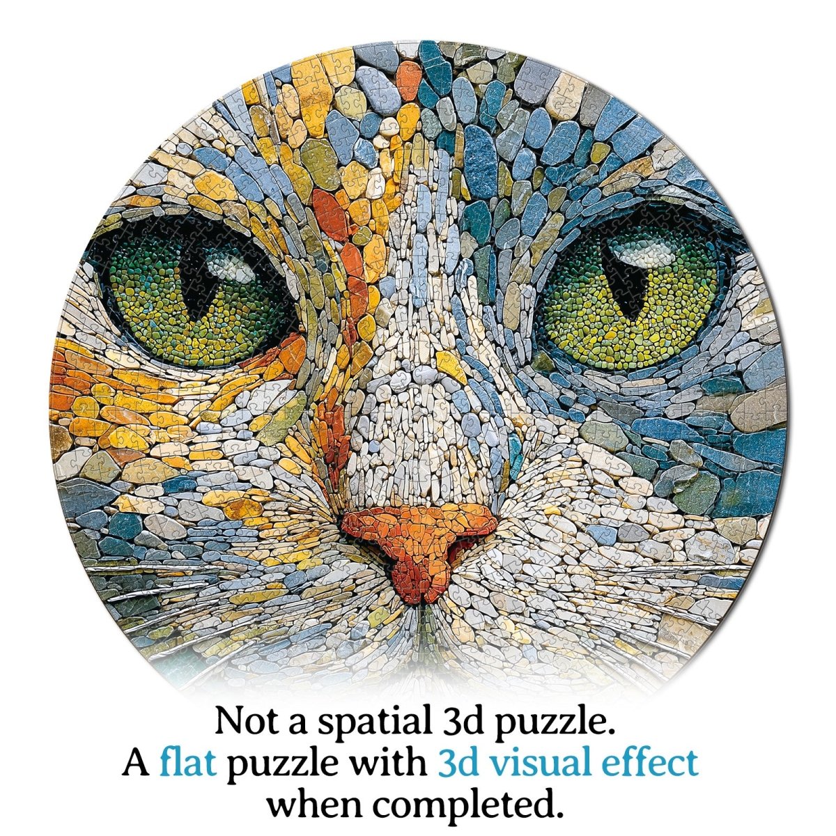 Artistic 1000 - Piece Cardboard Jigsaw Puzzle - Emerald Cat - KAAYEE Puzzle