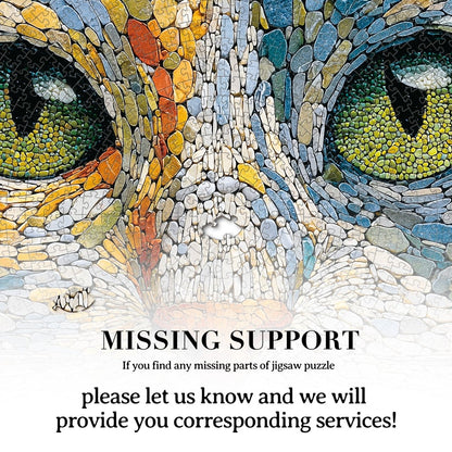 Artistic 1000 - Piece Cardboard Jigsaw Puzzle - Emerald Cat - KAAYEE Puzzle