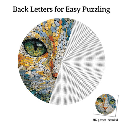 Artistic 1000 - Piece Cardboard Jigsaw Puzzle - Emerald Cat - KAAYEE Puzzle