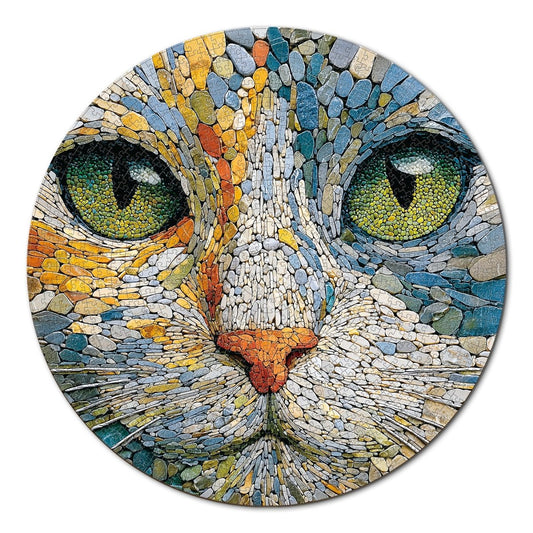 Artistic 1000 - Piece Cardboard Jigsaw Puzzle - Emerald Cat - KAAYEE Puzzle