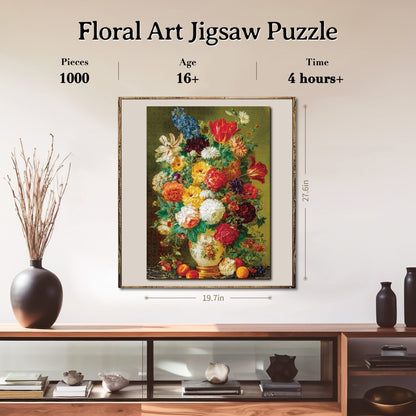 Artistic 1000 - Piece Cardboard Jigsaw Puzzle - Floral Art - KAAYEE Puzzle